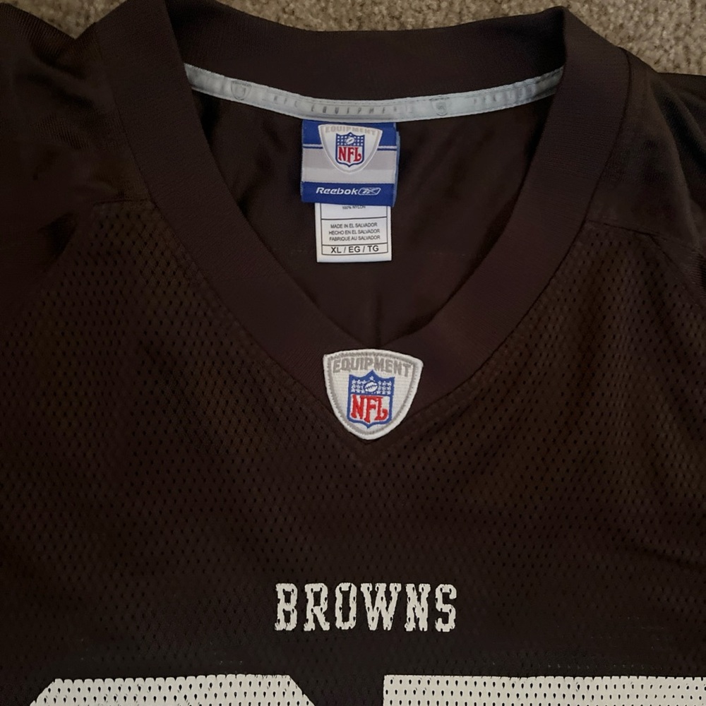 CLEVELAND BROWNS Jersey XL VTG REEBOK WIMBLEY Mesh NFL AFC AL Logo Pristine Rare - Picture 5 of 11